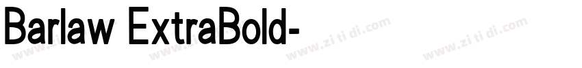 Barlaw ExtraBold字体转换